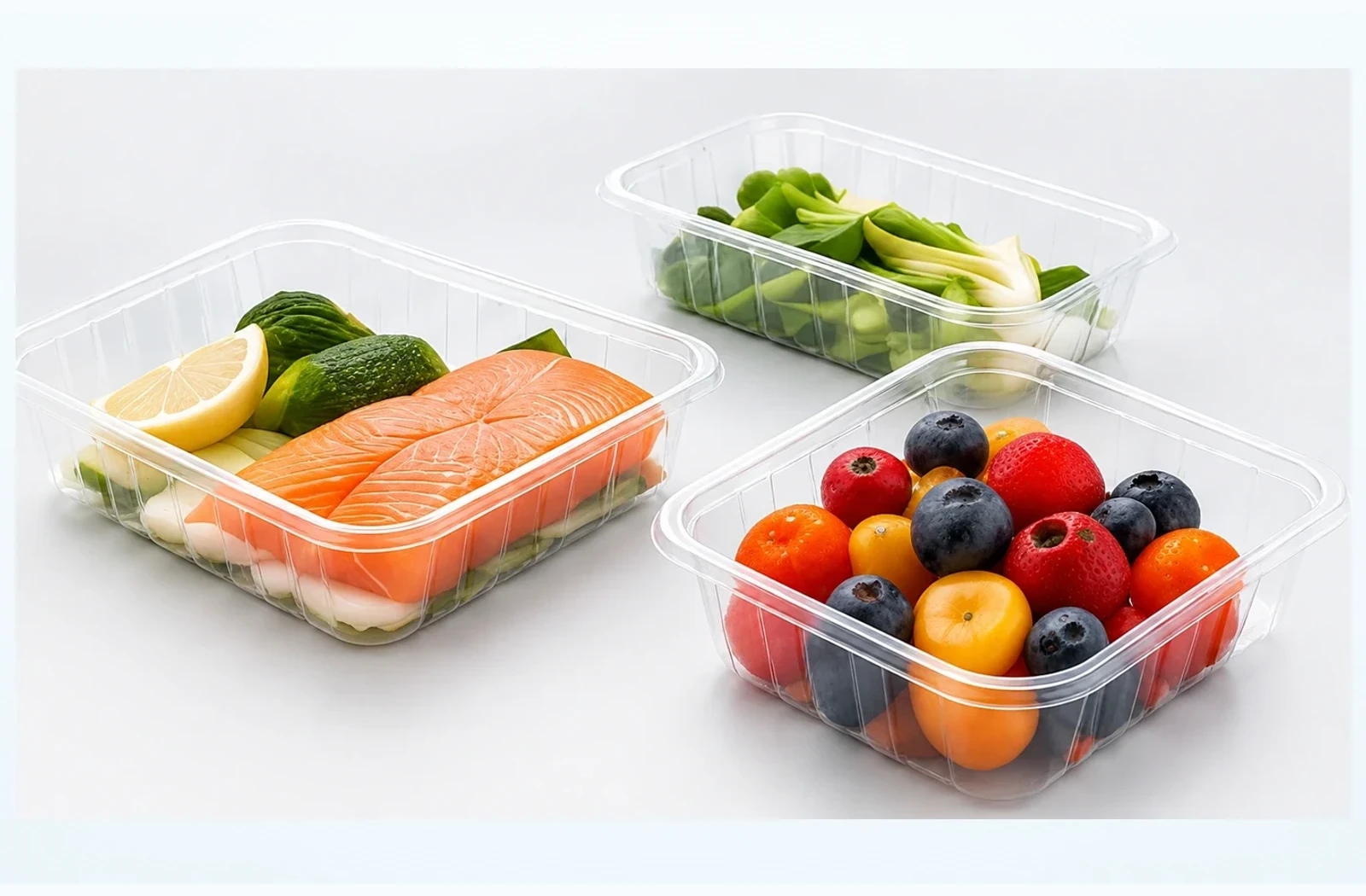 Transparente Food-Trays
